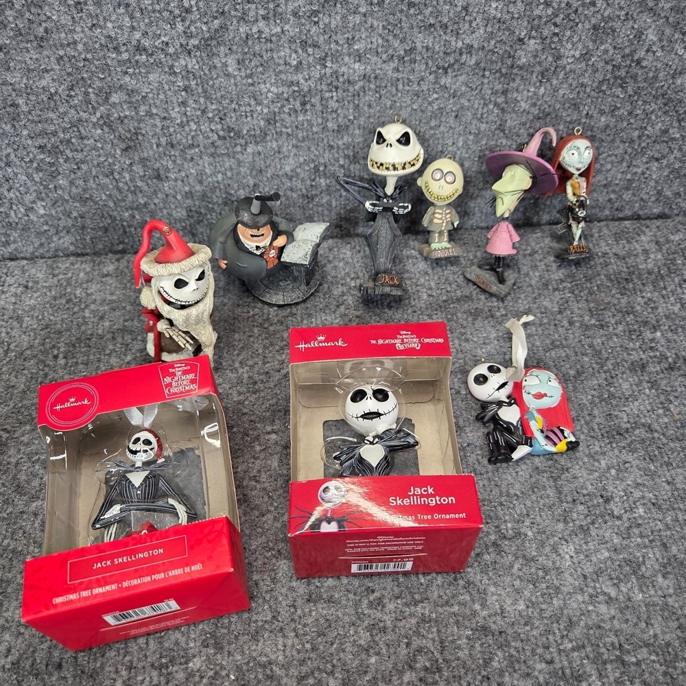 9 Nightmare Before Christmas TNBC Christmas Ornaments NECA Hallmark READ
